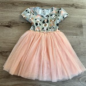 Taylor Joelle Puppy dress Tulle Peach dogs puppies sz 5